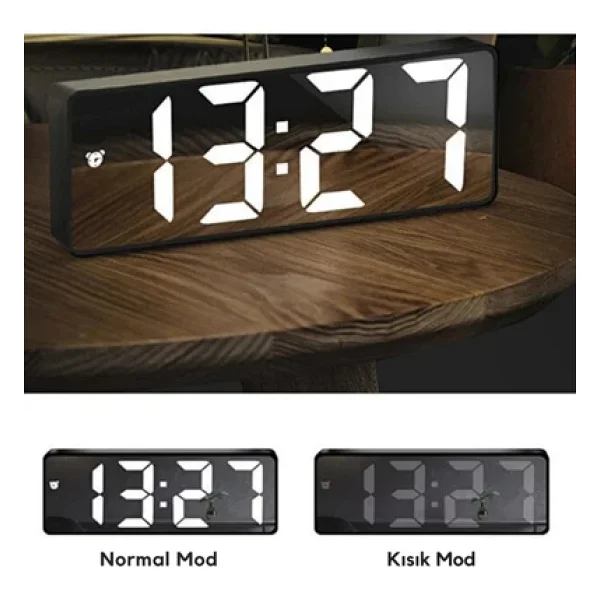 Sonex Dijital Masa Saati - Alarm Erteleme, Gece Modu Ve Ses Kontrollü Akıllı LED Saat - Görsel 7