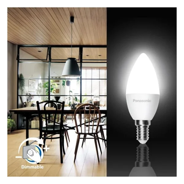 Panasonic Sarı Işık Dimmerli 4.7 W-40 W E14 LED Ampul - Görsel 6