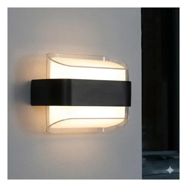 Dekoratif Aydınlatma 12w LED Aplik Cata Gozo Dış Ve İç Mekan Duvar Apliği - 3200k Günışığı, Ip44, Şeffaf Plexiglass Çerçeve, Modern Bahçe Aplik, Veranda, Teras Ve Dış Cephe - Görsel 7