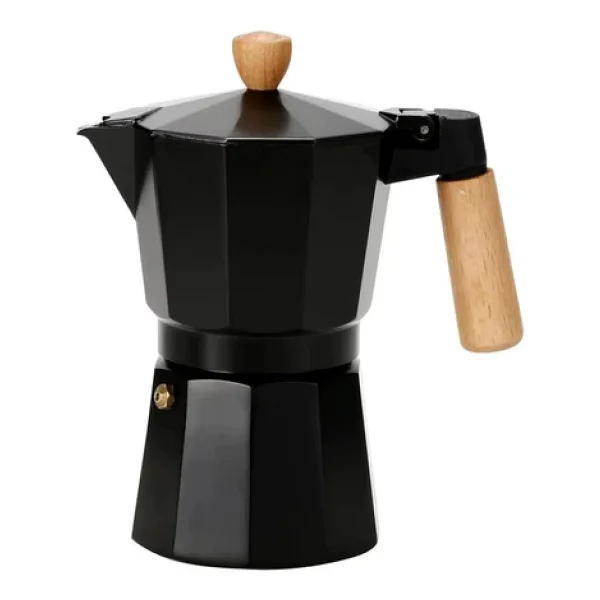 Mukko Home Mokapot 6-Cups Coffeehutt Bigg Coffee Kahve Demleme Kahve Ekipmanı Italyan Filtre Kahve Makinesi,Siyah