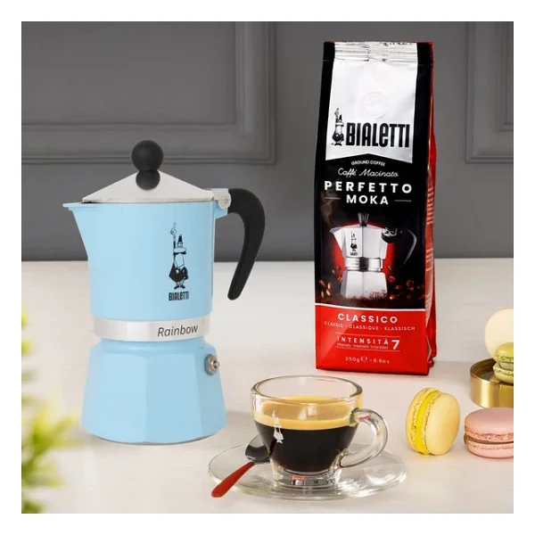 Bialetti Rainbow Mavi 3 Cup Moka Pot - Görsel 3