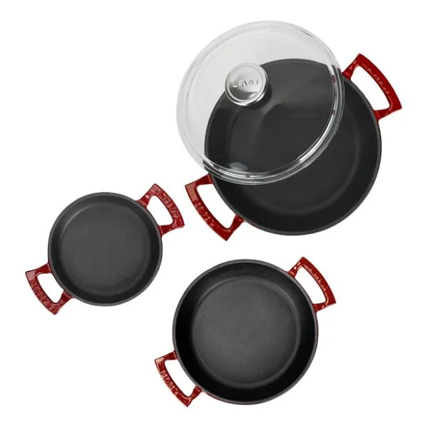 Lava Döküm Sahan Seti 16-20-24 Cm - Profesyonel Lezzet Koleksiyonu - Görsel 5