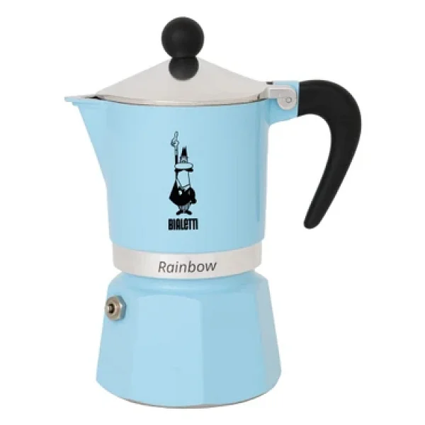 Bialetti Rainbow Mavi 3 Cup Moka Pot - Görsel 2