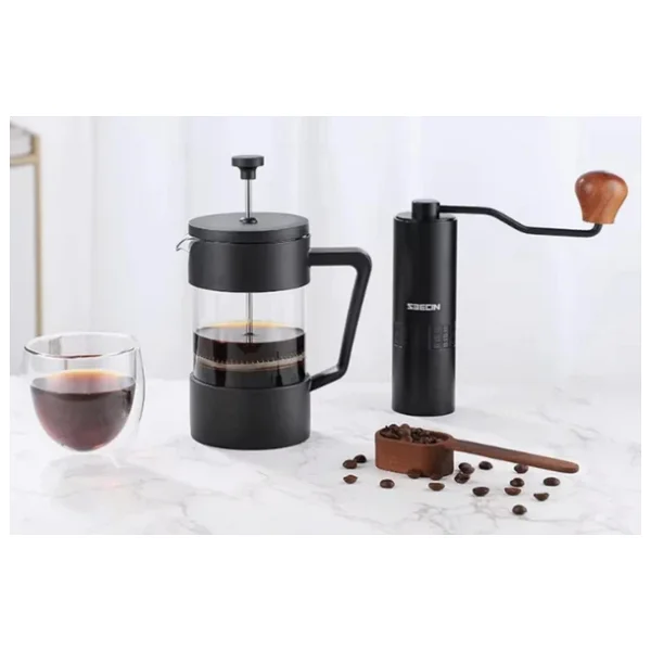 Wiforte Siyah French Press 420 Ml - Isıya Dayanıklı Kahve Demleme Pressi, Ince Filtreli, Manuel Kullanım, Ev Ve Ofis Için - Görsel 2
