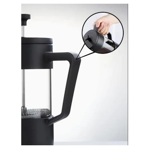 Wiforte Siyah French Press 420 Ml - Isıya Dayanıklı Kahve Demleme Pressi, Ince Filtreli, Manuel Kullanım, Ev Ve Ofis Için - Görsel 4