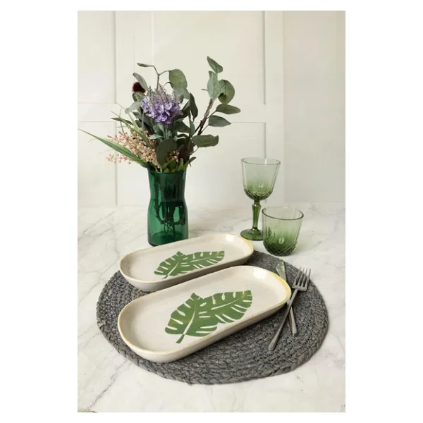 Keramika Forest Noyan 22727 26 Cm 2'li Kayık Tabak - Görsel 5