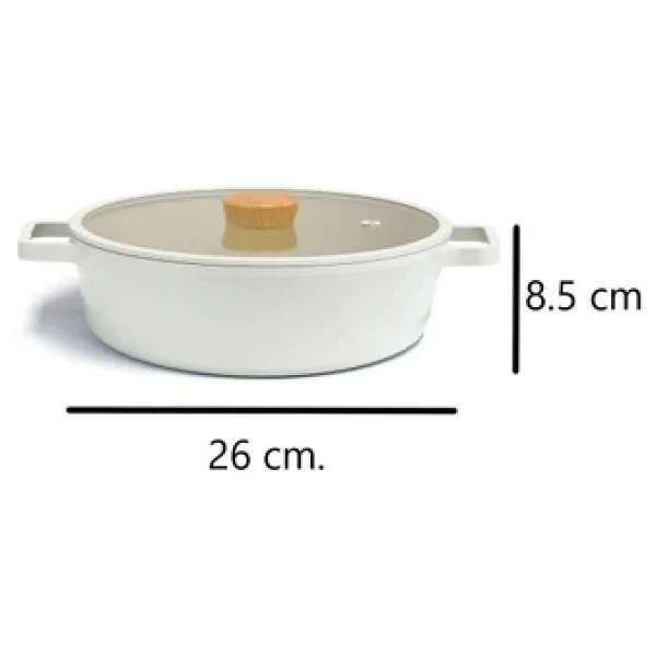 Neoflam Fika 26 Cm Sığ Döküm Tencere - Görsel 6