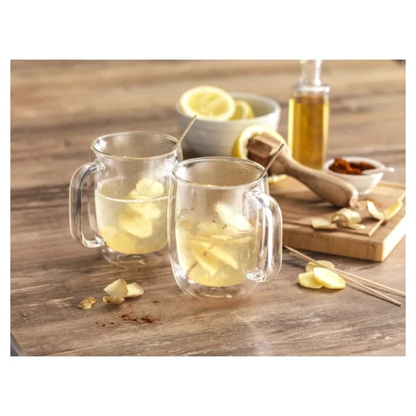 Zwilling 395001120 Çift Camlı 355 Ml 2'li Kulplu Kahve Bardağı - Görsel 6
