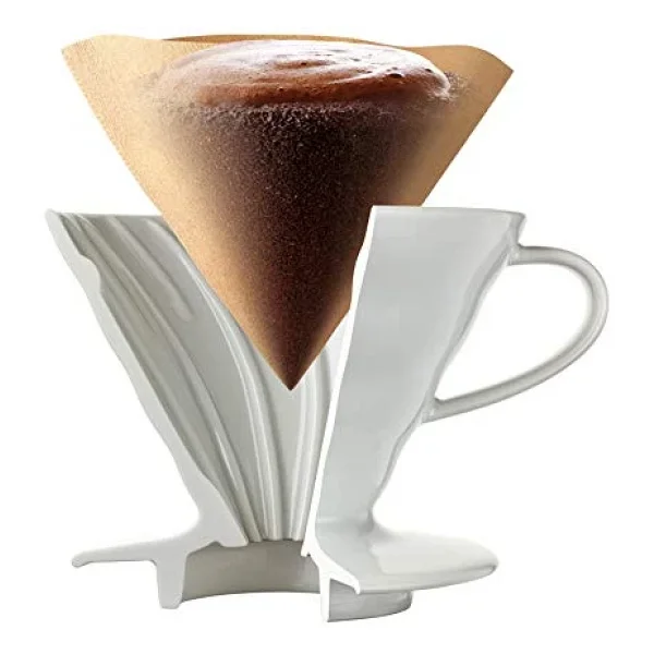 Hario V60 02 Seramik Beyaz Kahve Demleme Seti - Görsel 6