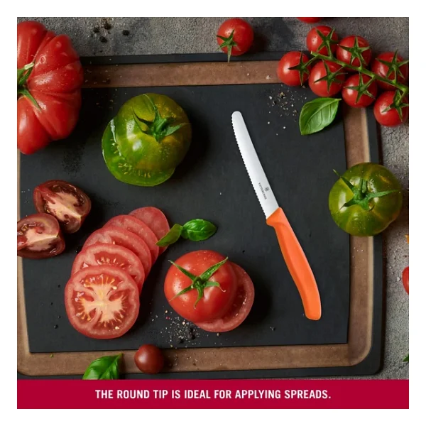Victorinox Swiss Classic 6.7839.C1 Turuncu 11 Cm Tırtıklı Domates Bıçağı - Görsel 6