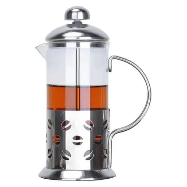 Orret Home Metal Saplı Borosilikat French Press, Termisil Süzgeçli Demlik, Bitki Çayı, Kahve Ve Ada Çayı İçin İdeal, Dayanıklı Ve Şık Tasarım (800 Ml) - Görsel 4