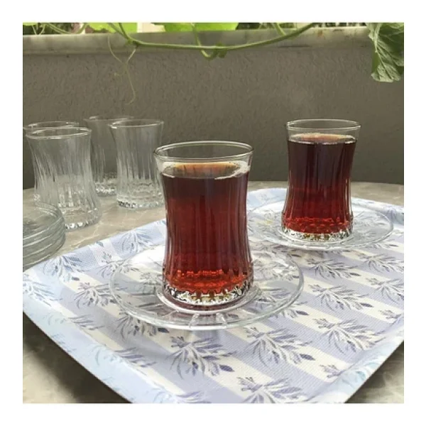 Paşabahçe Elysia Çay Bardağı Çay Takımı Seti 12 Parça Çay Seti 6 Kişilik - Görsel 7