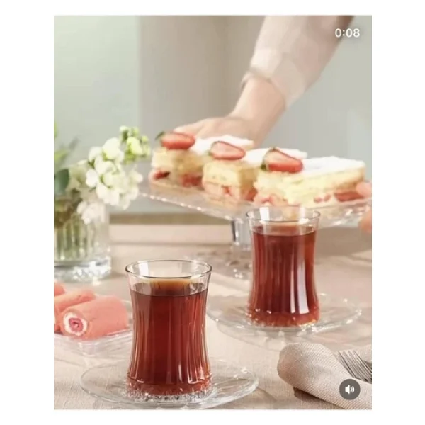 Paşabahçe Elysia Çay Bardağı Çay Takımı Seti 12 Parça Çay Seti 6 Kişilik - Görsel 3