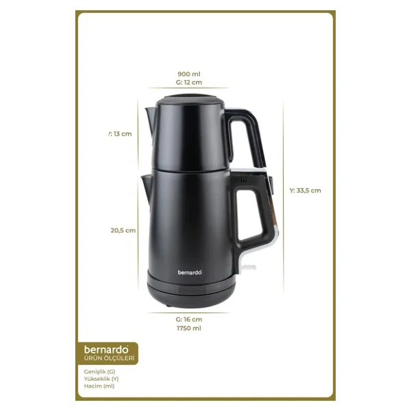 Bernardo Riva 2200 W Çelik Çay Makinesi - Görsel 3