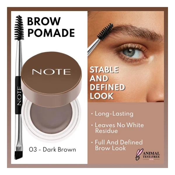 Note Brow Pomade 03 Dark Brown Kaş Pomadı - Görsel 5