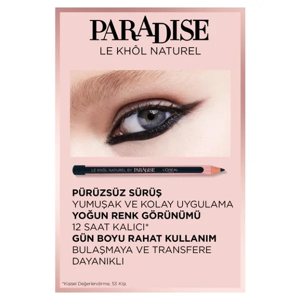 L'oreal Paris Paradise Le Khol Göz Kalemi 101 Midnight Black - Görsel 5