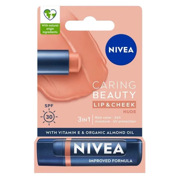 Nivea Kırmızı Renkli Dudak Bakım Kremi Ve Nude Renkli Dudak Bakım Kremi, Spf30, Dudak Ve Yanaklar İçin - Görsel 2