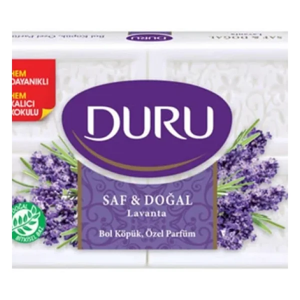 Duru Saf & Doğal Lavanta Kalıp Sabun 600 Gr X 2 Paket / 8 Kalip Sabun - Görsel 3