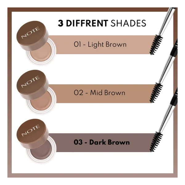 Note Brow Pomade 03 Dark Brown Kaş Pomadı - Görsel 6