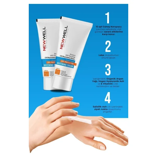 New Well Whitening Spf 15 Besleyici 50 Ml Beyazlatıcı Krem - Görsel 6
