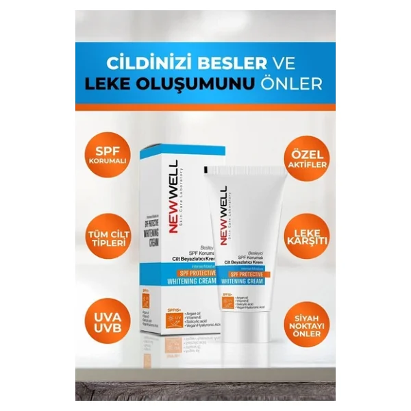 New Well Whitening Spf 15 Besleyici 50 Ml Beyazlatıcı Krem - Görsel 5