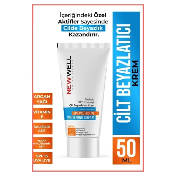 New Well Whitening Spf 15 Besleyici 50 Ml Beyazlatıcı Krem - Görsel 4