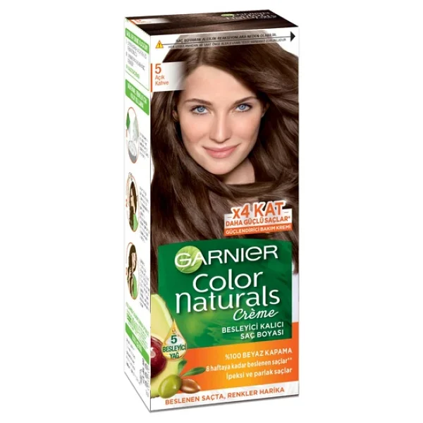 Garnier Color Naturals 5 Açık Kahve Saç Boyası - Görsel 3