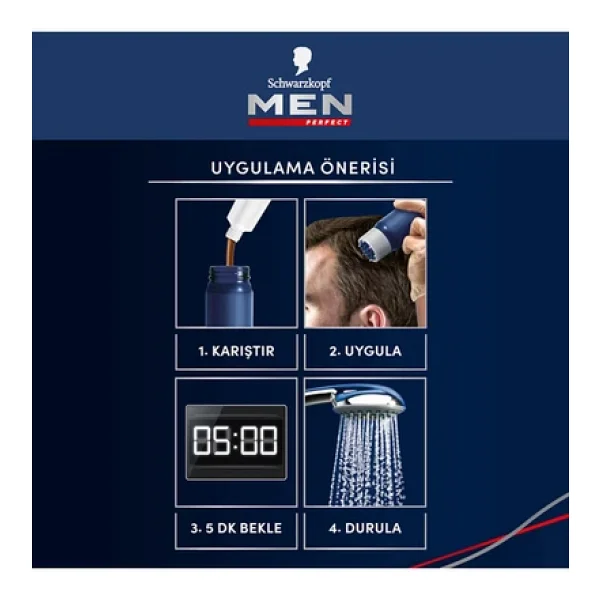 Men Perfect Schwarzkopf Men Perfect Saç Boyası 70- Koyu Kahve-Kolay Ve Hızlı Beyaz Kapama - 3 Adet - Görsel 4