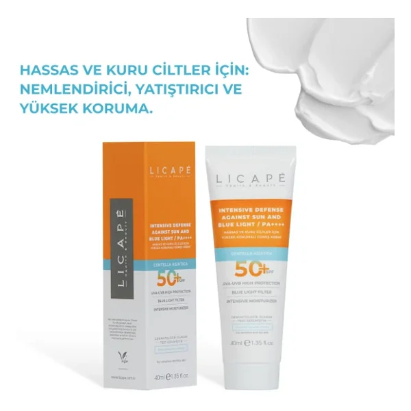 Licape Hassas Ve Kuru Ciltler İçin 40 Ml 50 Faktör Güneş Kremi - Görsel 5