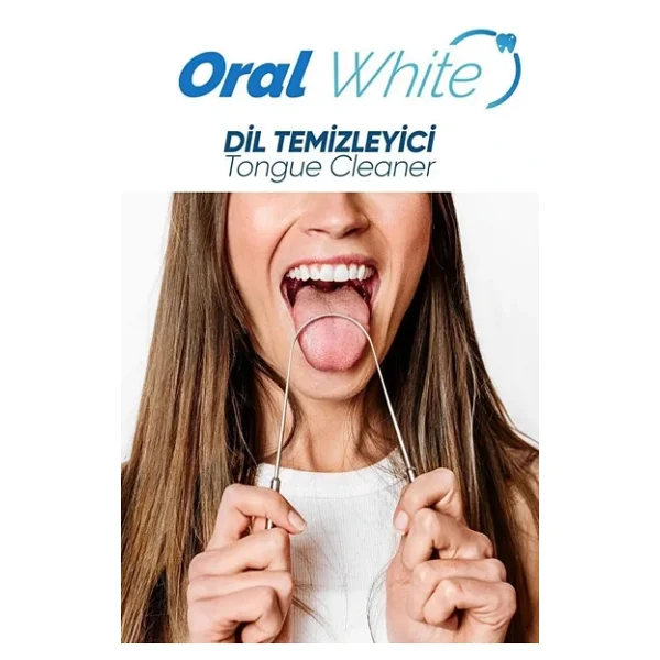 Oral White Paslanmaz Çelik Dil Temizleyici Ve Dil Sıyırıcı, 2 Parça Set, Ağız Bakımı Ve Kötü Nefes Önleyici - Görsel 6
