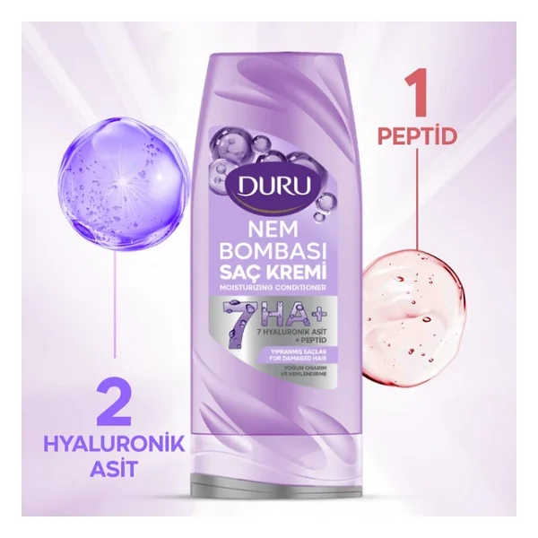 Duru Nem Bombası Yoğun Onarım & Nemlendirme 385 Ml Saç Kremi - Görsel 5