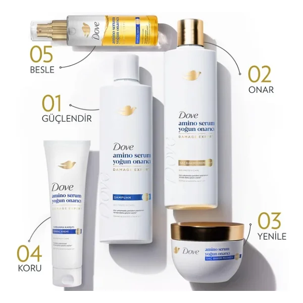 Dove Amino Serum Yoğun Onarıcı 375 ml Şampuan - Görsel 9