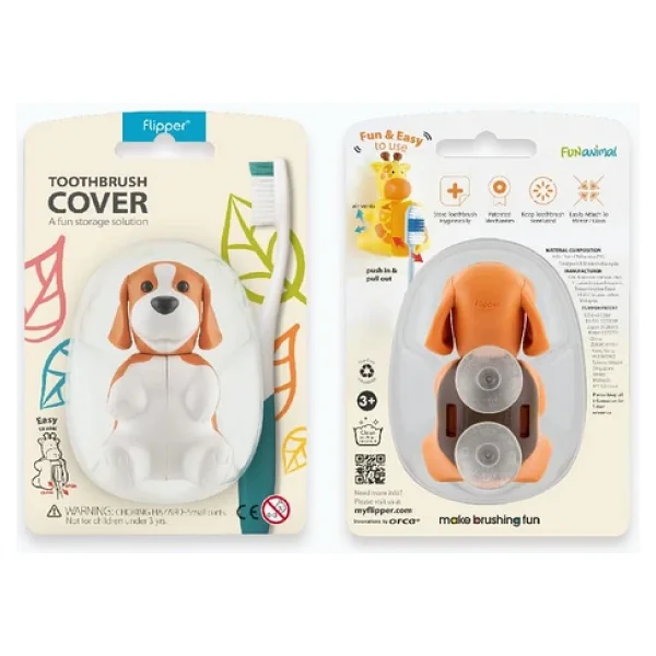 Rocs Flipper Hijyenik Diş Fırçası Kabı - Köpek - Görsel 5