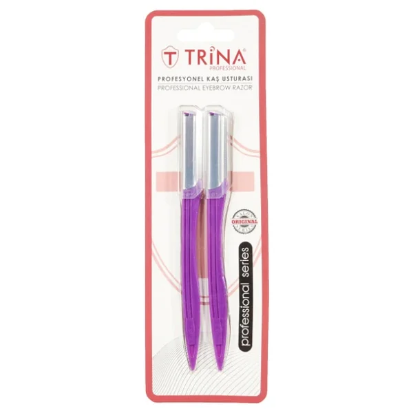 Trina Profesyonel Çelik 2'li Kaş Usturası - Görsel 3