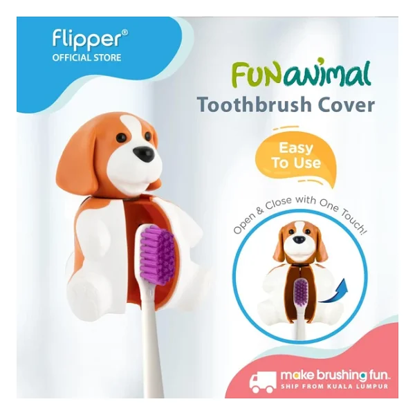 Rocs Flipper Hijyenik Diş Fırçası Kabı - Köpek - Görsel 6