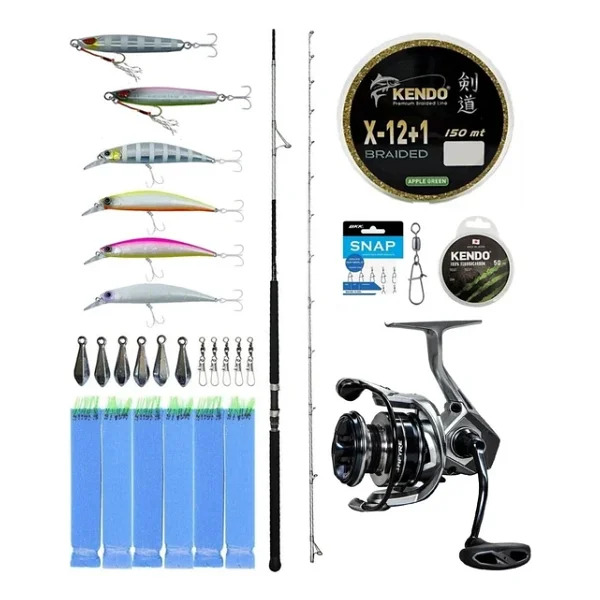 Yek Outdoor Shore Jig Seti Okuma Azores Shore Jigging Spin 304cm 40-100gr 2 Parça Olta Kamışı&Okuma Safyre Sf-4000a 7+1bb Olta Makinesi - Görsel 3