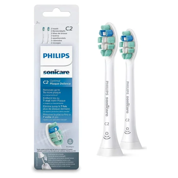 Philips Sonicare Optimal Plaque Defence - Sonic Şarjlı Diş Fırçası 2'li Yedek Başlık - Beyaz - Görsel 3