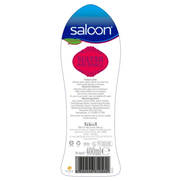 Saloon Sultan Has Bahçe Sıvı Sabun 400 Ml - Görsel 5
