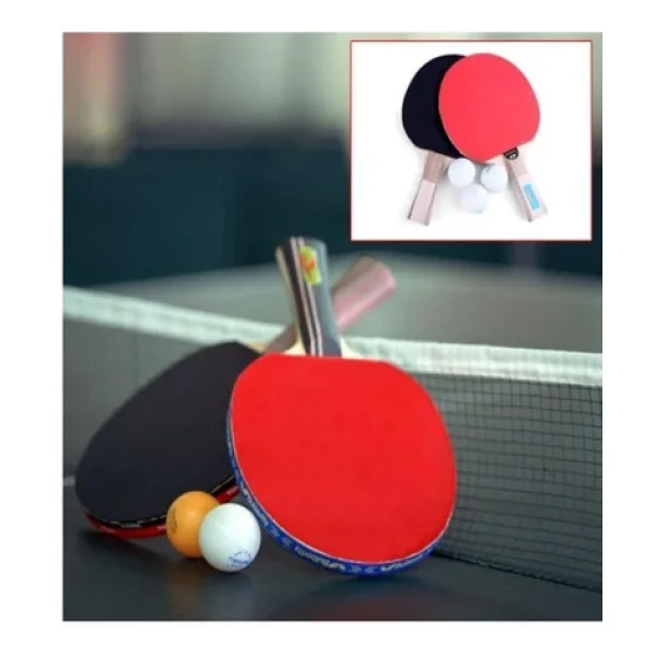Duffa Masa Tenisi Raket Seti - 2 Adet Ping Pong Raketi Ve 3 Adet Top, Yüksek Kontrollü Eğlence Ve Antrenman Masa Tenisi Seti - Görsel 5