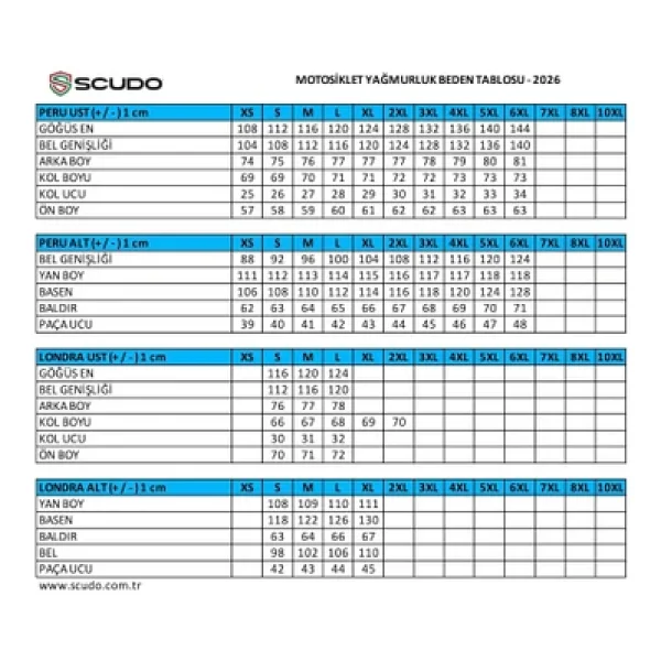Scudo Peru Siyah Alt Motosiklet Yağmurluğu L - Görsel 3