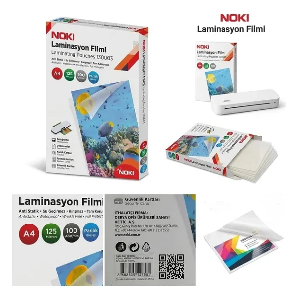 Nokı Laminasyon Filmi - A4 125 Mıcron 100 Adet Parlak - Görsel 5