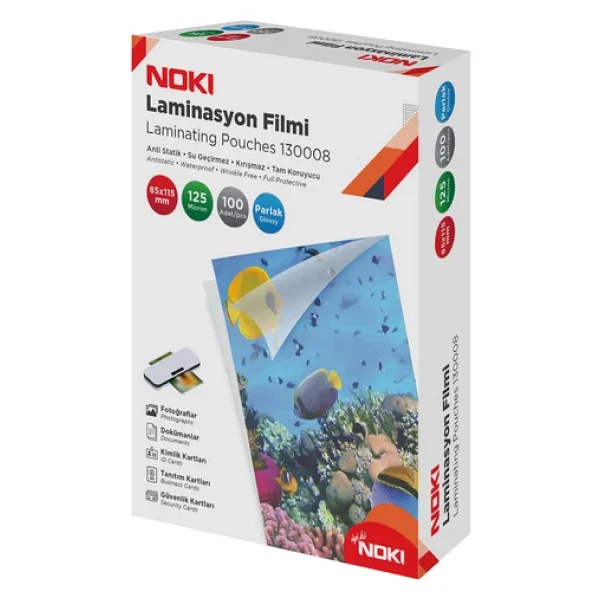Nokı Laminasyon Filmi - A4 125 Mıcron 100 Adet Parlak - Görsel 4