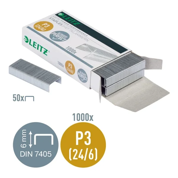 Leitz Power Performance Zımba Teli P3, 1000 Adet, Galvanizli, 55700000 24/6 Mm - Görsel 5