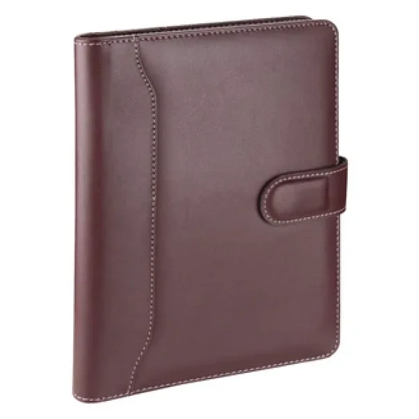 2k 5241 Ajanda Tarihsiz Çizgili 17x24 Cm. Ajanda/Defter Hesap Makineli Suni Deri Organizer, Bordo - Görsel 6