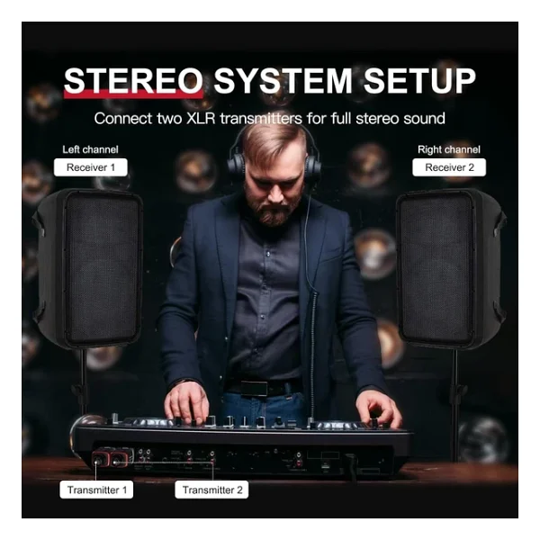 Xvive Xv-U35d Kablosuz Mikrofon Sistemi - Çift Mikrofon İçin Set - Görsel 7