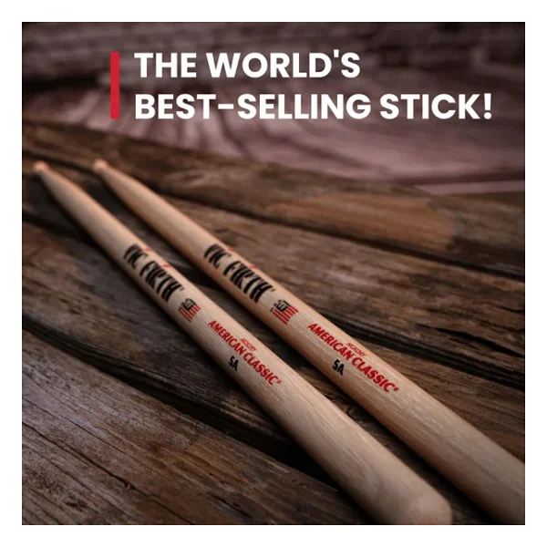 Vic Firth Baget (Çift) 5a Wood, Hıckory, 0.565"X16" Medıum - Görsel 4