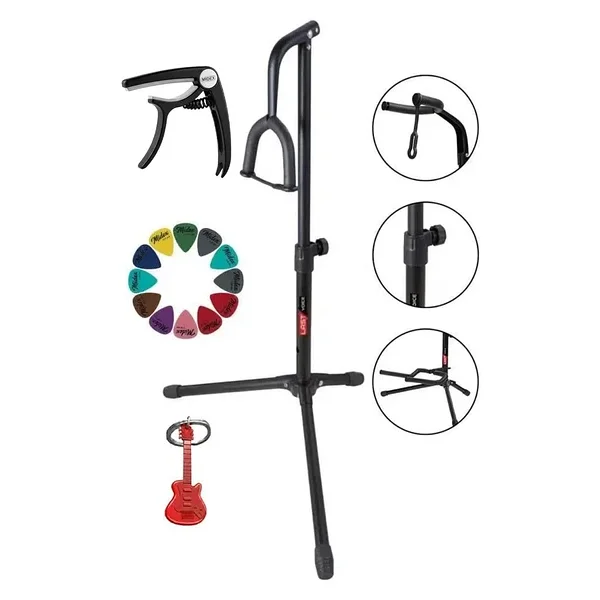 Lastvoice Gtr-01x 2li Set Enstrüman Bağlama Gitar Standı Sehpası + 10 Pena) - Görsel 5