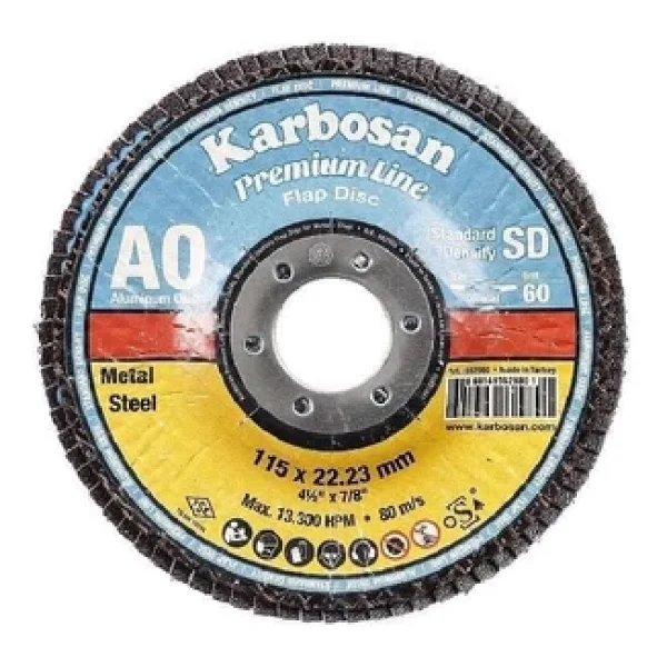 Karbosan 115x80kum Flap Disk (Metal İçin) Zımpara Taşı 5 Adettir. - Görsel 3