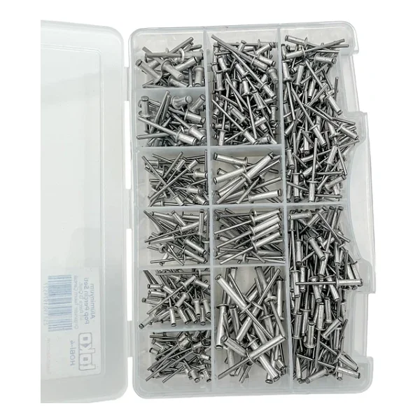 Toko Hobi-4 Alüminyum Pop Perçin Seti 411 Parça 13 Çeşit Organizer Takım Çantalı - Görsel 7