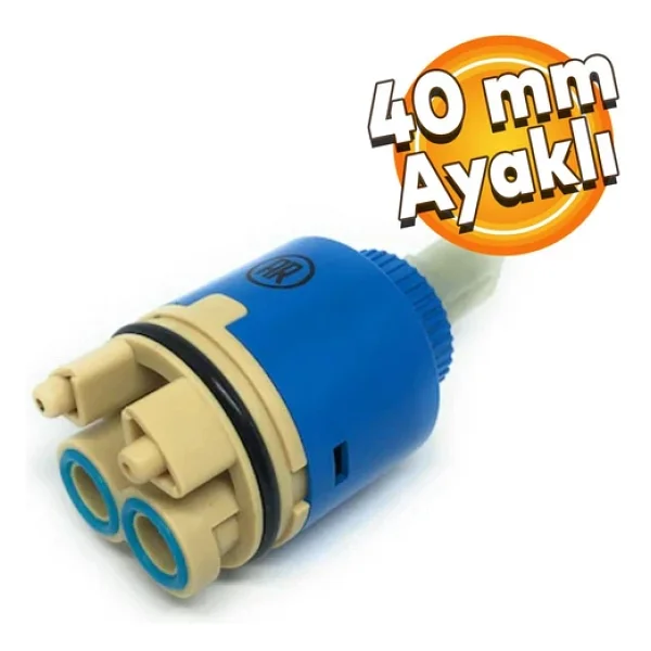 Feyzayapı Batarya Kartuşu 40 Mm Ayaklı Aç Kapa Musluk Çeşme Kartuşu - Görsel 7